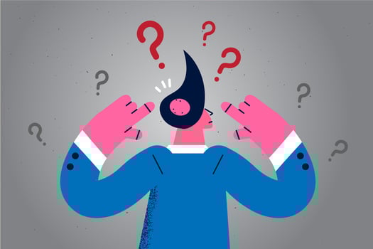 Back view of man feel worried confused show bald head suffer from alopecia. Unhappy male distressed with haircare struggle with hair loss at young age. Baldness problem. Flat vector illustration.