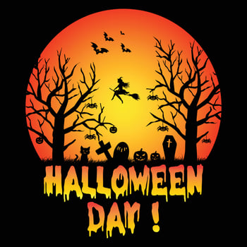 halloween Day T-shirt Design Vector Illustration