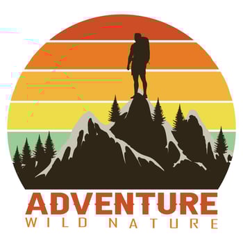 Adventure Wild nature T-shirt Design Vector Illustration