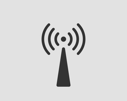 Free wi fi icon. Connection zone wifi vector symbol. Radio waves signal.