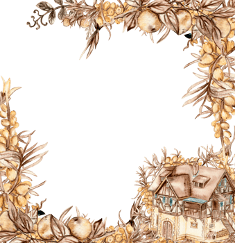 Watercolor autumn square frame with sea buckthorn llustration of autumn for scrapbooking, nvitation, osters, reetings cards, party decoration,wedding stationary, greetings, fashion,posters, ackground. png
