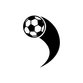 Soccer ball icon vector. football kick illustration sign. Goal symbol or logo. vector