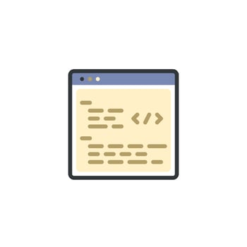 Code Coding Custom Development Icon vector