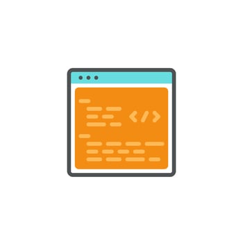 Code Coding Custom Development Icon vector