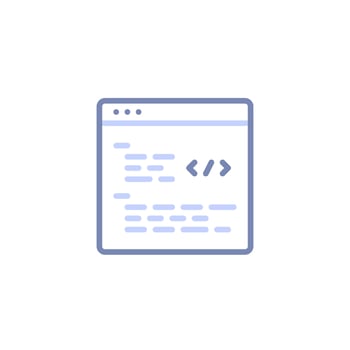 Code Coding Custom Development Icon vector