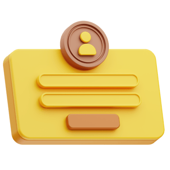User login Online Education 3D Illustration png