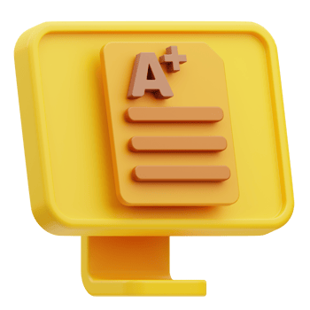 Test scores Online Education 3D Illustration png