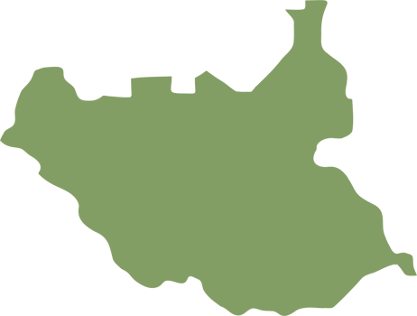 doodle freehand drawing of south sudan map. png