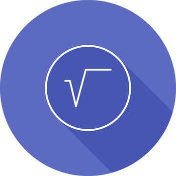 Square Root Symbol Vector Icon