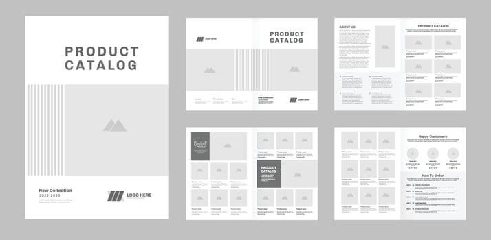 Catalog and 8 page product catalogue for your furniture business. vector