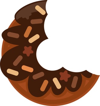 Sweet Donut Flat Food Illustration vector