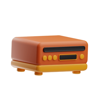 music object cd player illustration 3d png