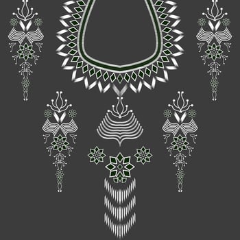 Background patterns Neckline from geometric shapes for shirts vector