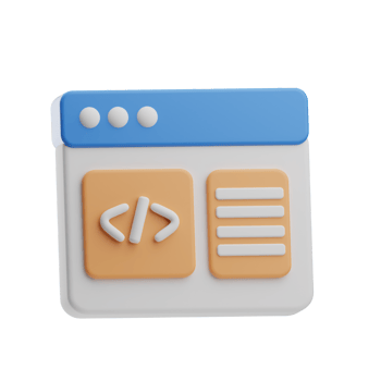 Technology text editor code 3d illustration png