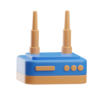 Technology WIFI router 3d illustration png