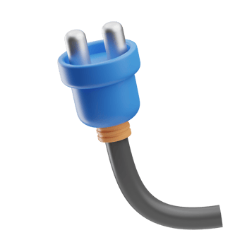 Technology plug 3d illustration png