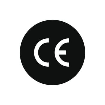 CE marking icon isolated on white background vector