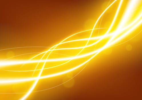 Futuristic light gold line glowing background, Vector Illustration