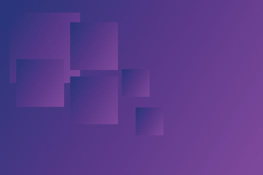 Gradient background. Banner design composition. Horizontal orientation. Modern geometric pattern. Futuristic background with geometric shapes, squares. Vector illustration.