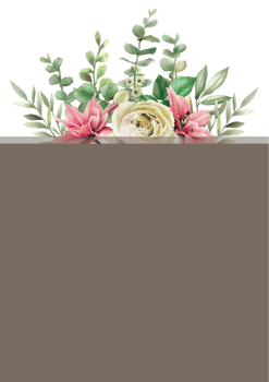 beautiful floral wedding invitation card png