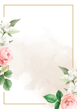 elegant floral wedding invitation card png