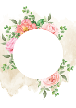 elegant floral wedding invitation card png