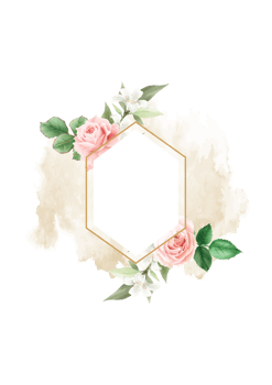 elegant floral wedding invitation card png