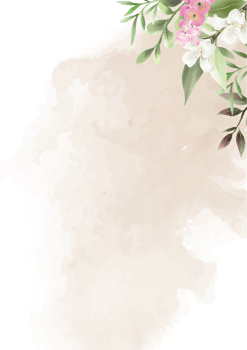 elegant floral wedding invitation card png