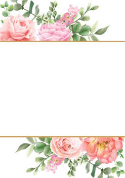 elegant floral wedding invitation card png