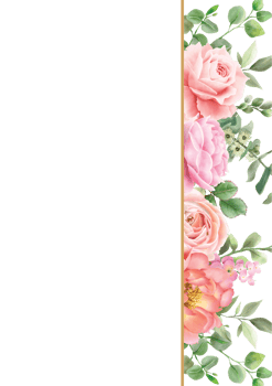 elegant floral wedding invitation card png