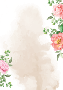 elegant floral wedding invitation card png