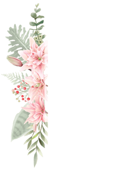 romantic floral wedding invitation card png