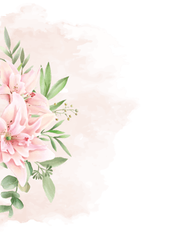 romantic floral wedding invitation card png