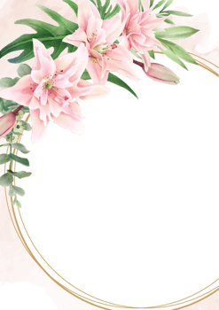 romantic floral wedding invitation card png