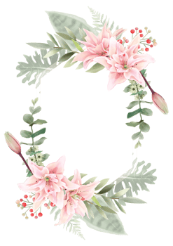 romantic floral wedding invitation card png