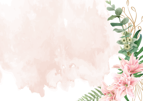 romantic floral wedding invitation card png