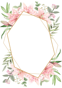 romantic floral wedding invitation card png