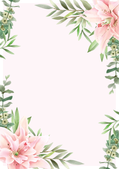 romantic floral wedding invitation card png