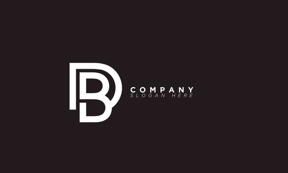 BD Alphabet letters Initials Monogram logo DB, B and D vector