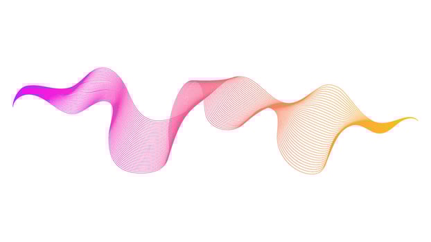 Abstract backdrop with colorful wave gradient lines on white background. Modern technology background, wave design. Vector illustration