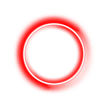 red neon circle light frame png