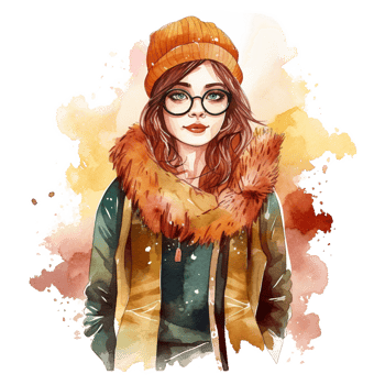 Motivation Girl Watercolor Art, png
