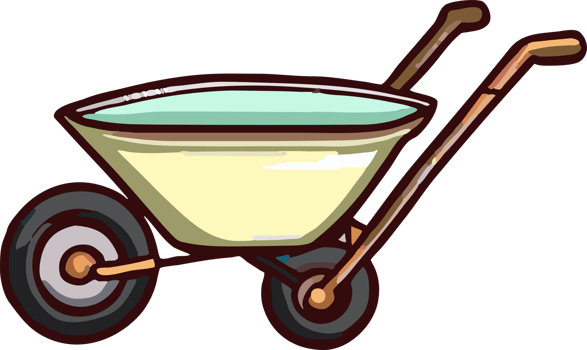 Wheelbarrow png graphic clipart design