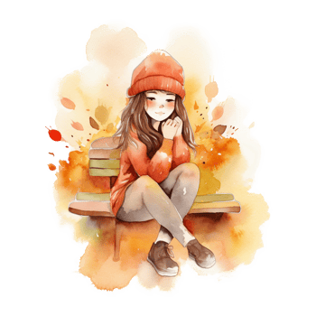 Watercolor Lazy Girl Sublimation Design, png