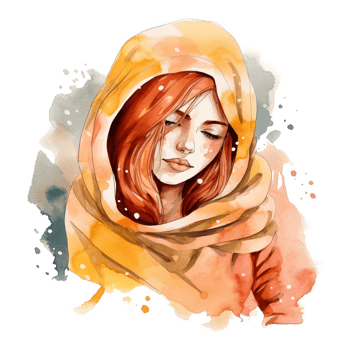 Watercolor Lazy Girl Sublimation Design, png