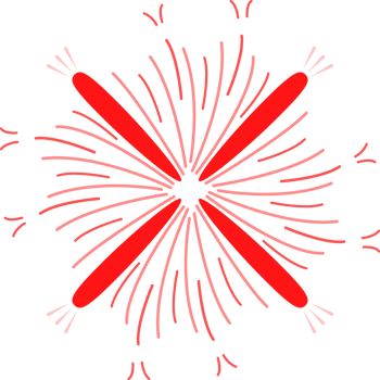 Abstract firework isolated on transparent background. png