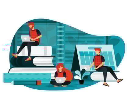 education and learning illustration for website, web, poster vector