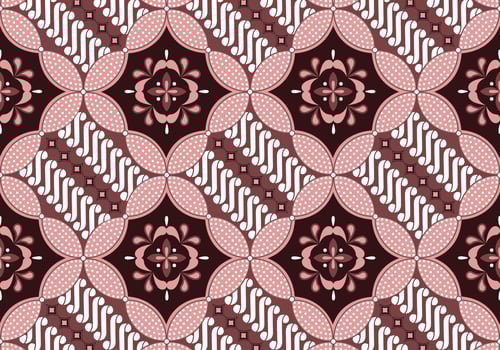 Batik Indonesian is a technique of wax-resist dyeing applied to whole cloth, or cloth made using this technique originated from Indonesia. Batik is made either by drawing dots and lines vector