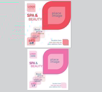 spa and beauty social media post design vector