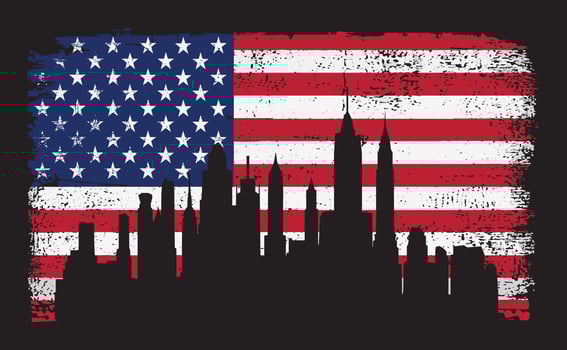 New York City Flag  Shirt Design vector